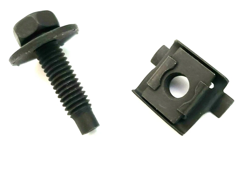 Guardabarros a balancín jaula cuadrada tuerca y perno Ford Mustang Fairlane Cougar carrocería 1 pieza TV Foto 2 de 4