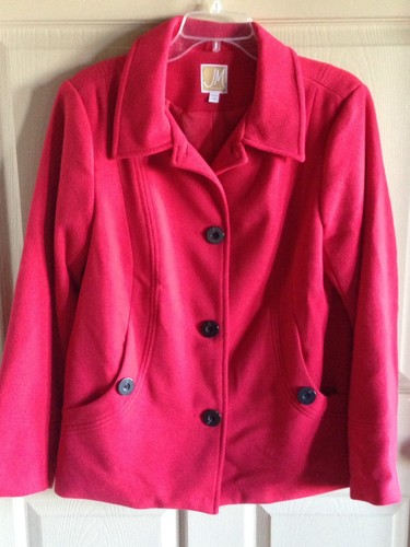 JM Collection Single-Breasted Pea Coat 