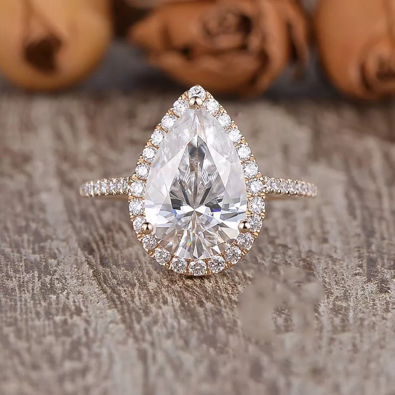 9x6 pear moissanite clearance