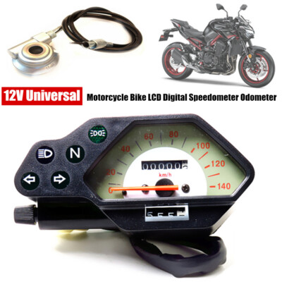 12V Modified Motorcycle Bike LCD Digital Speedometer Odometer