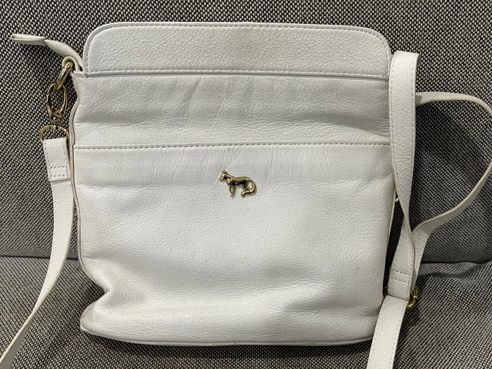 Bolso Bandolera Bolso Mensajero Emma Fox Color Crema/Marfil Blanco Cuero Foto 4 de 4