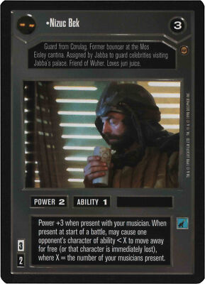 Star Wars CCG Jabba's Palace Nizuc Bek