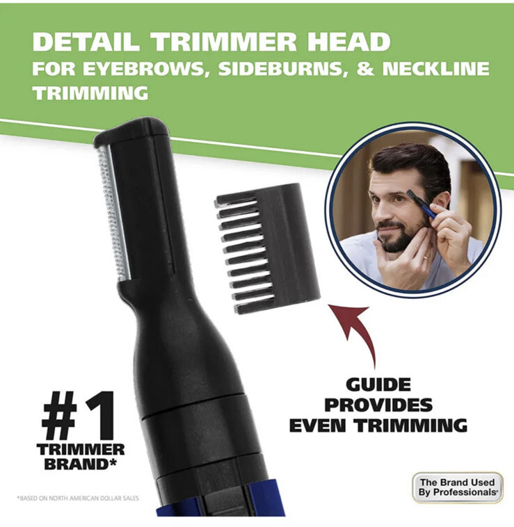 Wahl Lithium Pen Detail Trimmer With Interchangeable Heads for Nose, Ear, Other 43917107769 eBay