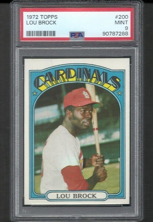 1972 Topps #200 PSA 9 Lou Brock Cardinals