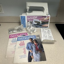 BeDazzler Rhinestone  Stud Setting Machine Kit W/Patterns Vintage 2 Books    