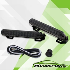 6.5" LED Daytime Running Lights Black Housing Lamps Pair w/24 Super White LED