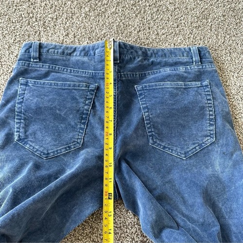 Theory Sineli Bristle Corduroy Blue Flare Pants Size 10 Y2K - Picture 10 of 12