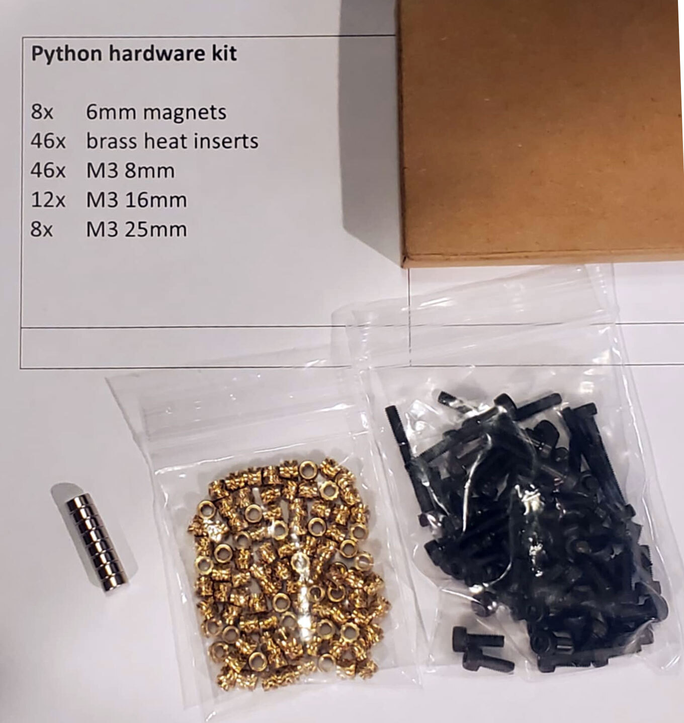 PYTHON enclosure kit hardware set for Bambu AMS 128pcs | eBay