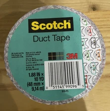 Scotch Brand Duct Tape Roll 3M Cat with Glasses Duck Tape 1.88 in x 10 yd New