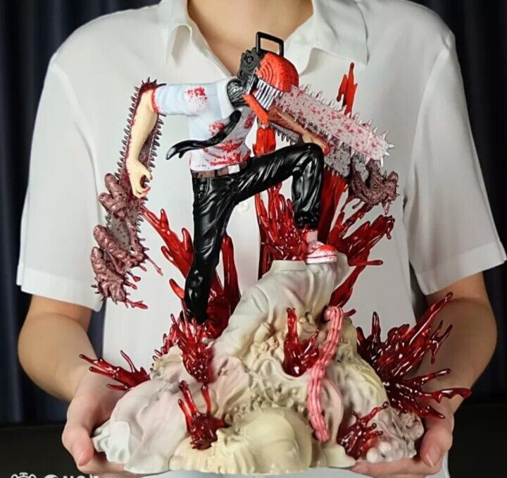 CHAINSAW MEN Diorama Estatua EXTREMADAMENTE SANGRIENTA Figura gigante Manga Anime Hentai!!!