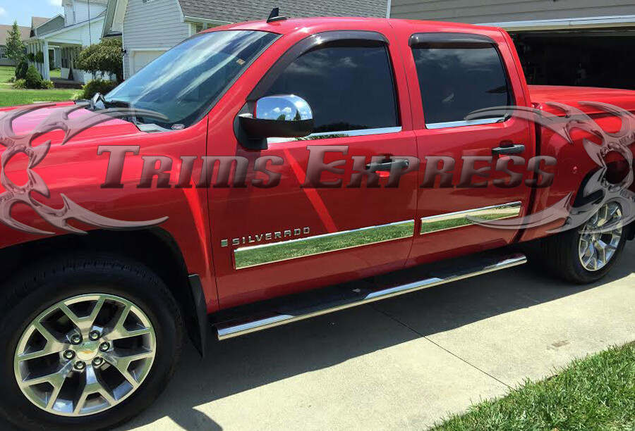 20072013 GMC Sierra Crew Cab Body Side Molding Trim Overlay Cover 4.25