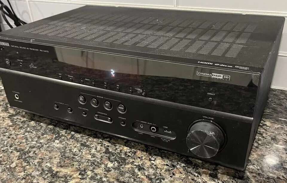 YAMAHA Receiver RX-V473 HDMI 5.1 Channel AV HDMI Home Stereo - For Parts/Repair - Image 4 of 4