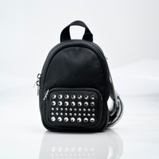 alexander mcqueen embellished leather backpack Legend Grommet Small Black 1129501 frequency mcqueen logo print on the front. Alexander McQueen Backpacks for Women