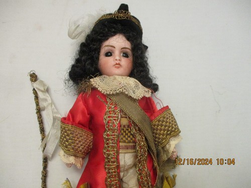 7 1/2" Antique French All Bisque, Orig Clothes As Marquis - Picture 2 of 10
