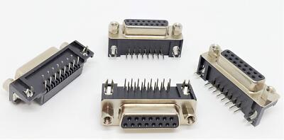 - Connectors Pro 10-Pack DB15 Female Right Angle PCB Mount Connector 90 Degre...