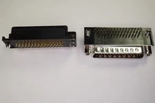 Lot of 2 10344PSFYFR1 FAI Tech Right Angle D Sub Connector Plug 44 Position