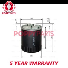 Fits Mercedes Chrysler Mitsubishi Smart + Other Models Fuel Filter Poppy