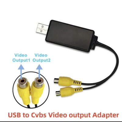 USB auf Cinch CVBS Video Adapter für Android Autoradio - AV Ausgang auf Rückbildschirme