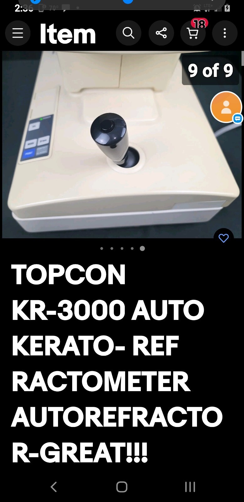 TOPCON KR3000 AUTO KERATO REFRACTOMETER eBay