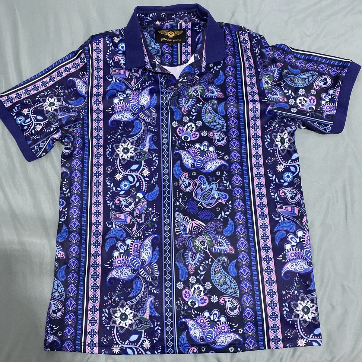 mens short sleeve silk dress shirts Ryrjj Button Down Shirt Collared Satin Summer Party Wedding Prom Shirt(Blue,4XL), Men's Beautiful shirt in silk RYRJJ Mens Silk Button Down