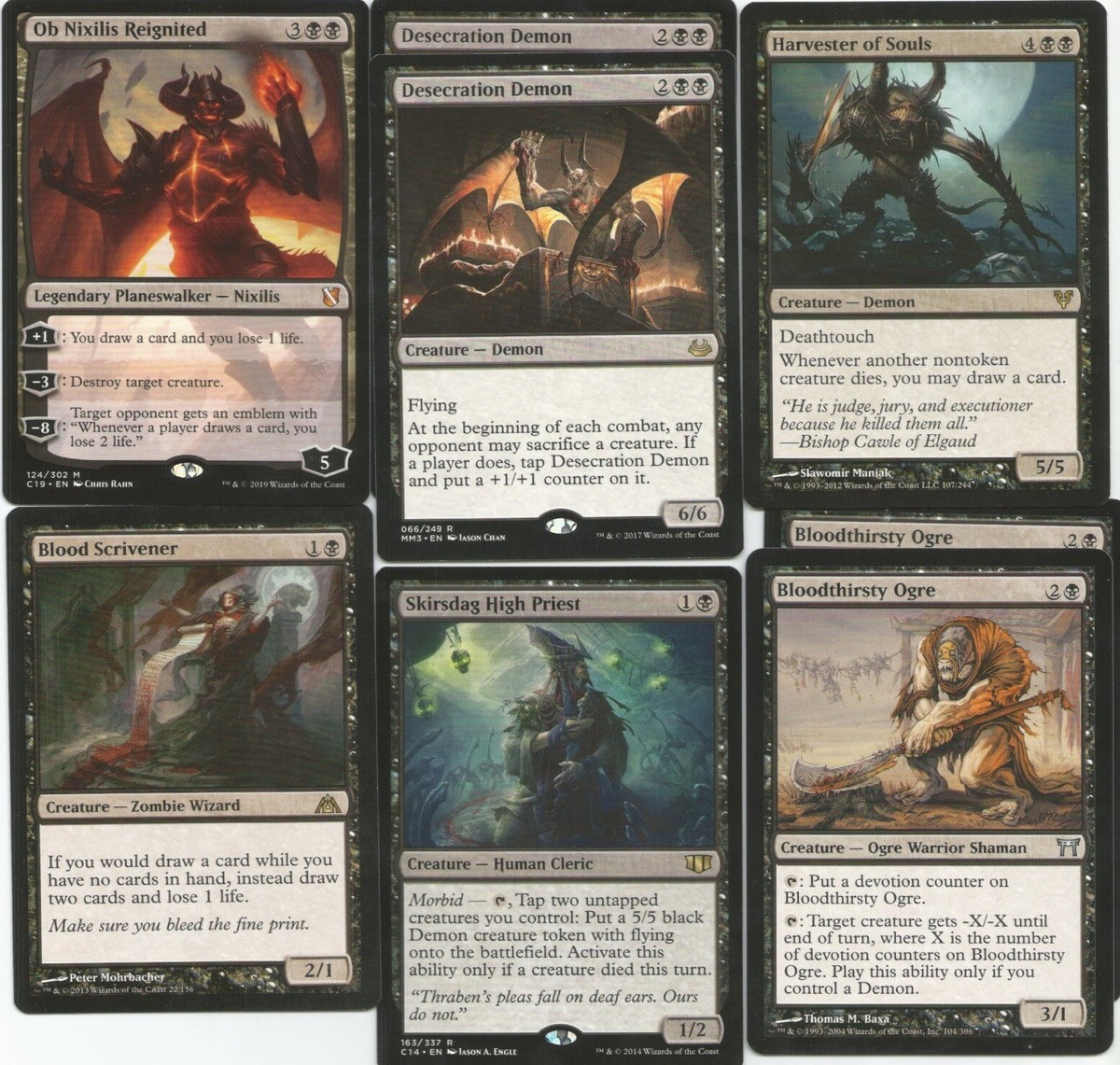 Nixilis The Demon (Mono Black) Deck - Desecration Demon - Mtg Magic - 60  Cards