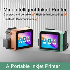 Mini handheld inkjet printer with ink prints images text barcodes batch number