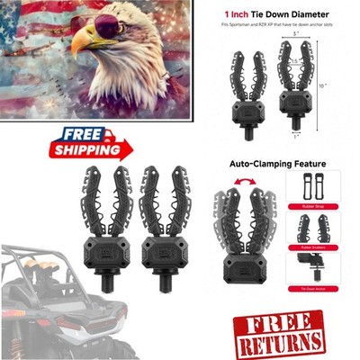 Secure Auto-Grip Hunting Tool Holder with Rubber Straps - Fits 1-Inch Tie Downs