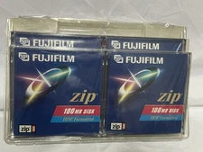 FujiFilm 100 MB IBM Formatted Disk Zip Drive Fuji Film Lot Of 4