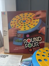 Vintage 1986 Milton Bradley Round Four Game - Nice Condition & 100% Complete!