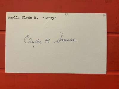 Clyde Smoll   MLB: 1940 Philadelphia Phillies  Autograph  