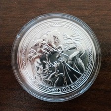 2022 1 oz Silver BU Ascension Island St. George & The Dragon Mintage 15,000 104.69 per troy oz