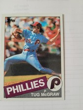Tug McGraw 1985 Topps Card Philadelphia Phillies