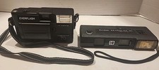 Lot 2 Cameras Kodak EKTRALITE 10 & Everflash Funshooter 70 Vintage Photography