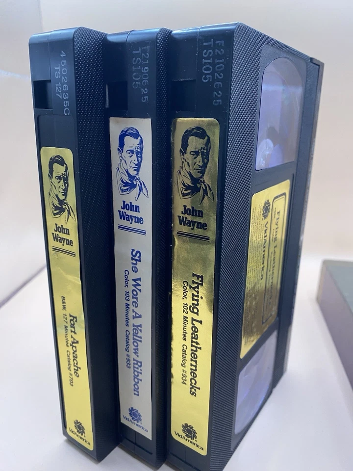 Vintage 1987 Vid America John Wayne Collector's Edition VHS 3 Movie Set - Image 4 of 4