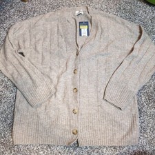 Universal Thread Size XS Beige Knit Women Long-Sleeved Button Cardigan Sweater