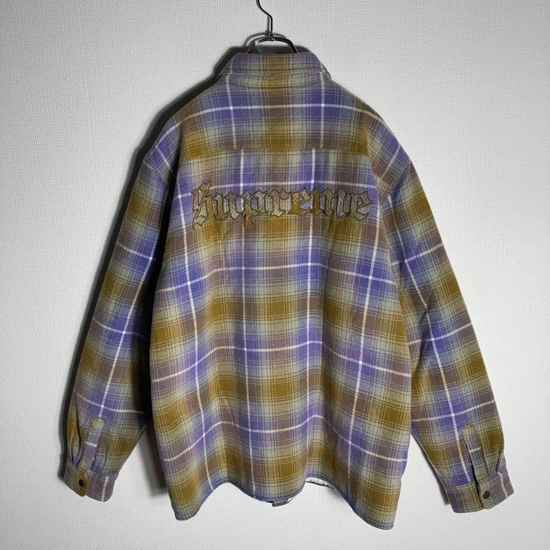 Supreme Lined Boa Jacket Multicolor Embroidered Logo Large Good Condition thumbnail 2