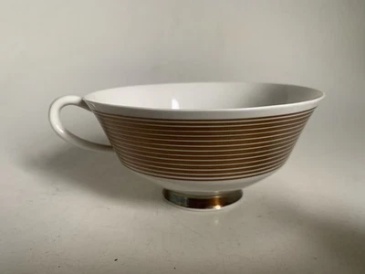 KPM Teetasse Hallesche Form Dekor Goldringe Entwurf Trude Petri 1930 Burg - Bild 1 von 4