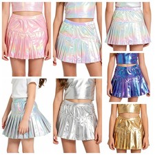 Girls Pleated Skirt Themed Party Skirts Flared Miniskirt Stage Performance Jazz