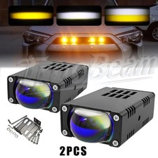 2x Grill Driving Lights Mini Projector Auxiliary Fog Lamps Car Truck Offroad Suv