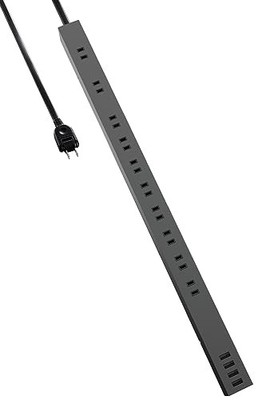 ELECOM Power Tap Lightning Guard USB Tap [10 Outlets / USB-A 4 Ports] With Dust