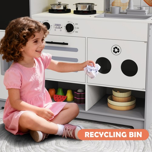 Nuovo set cucina finto gioco bambini lavello con acqua corrente, suono, luce, lavagna - Foto 9 di 20