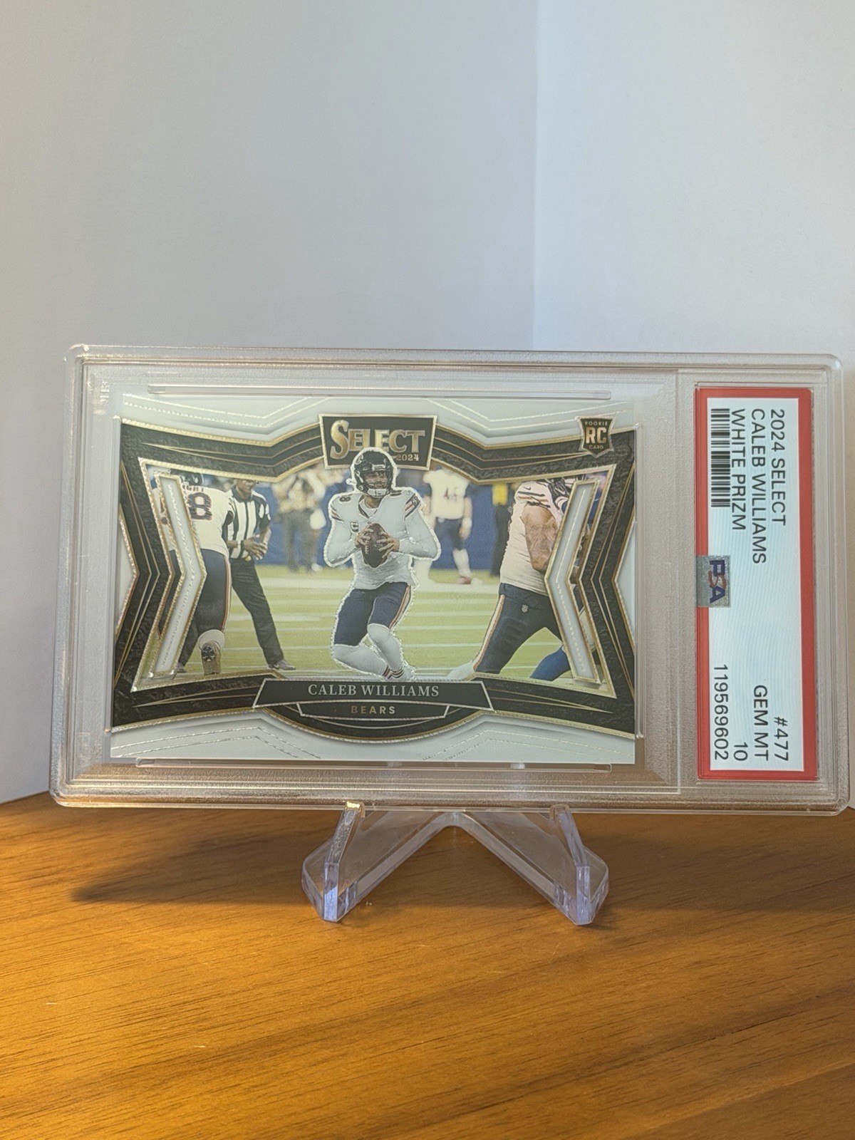 2024 Panini Select Caleb Williams Field White Prizm Rookie RC #/35 Bears PSA 10