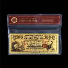 1875 $100 first national bank of Raleigh North Carolina with Bag & Certificate