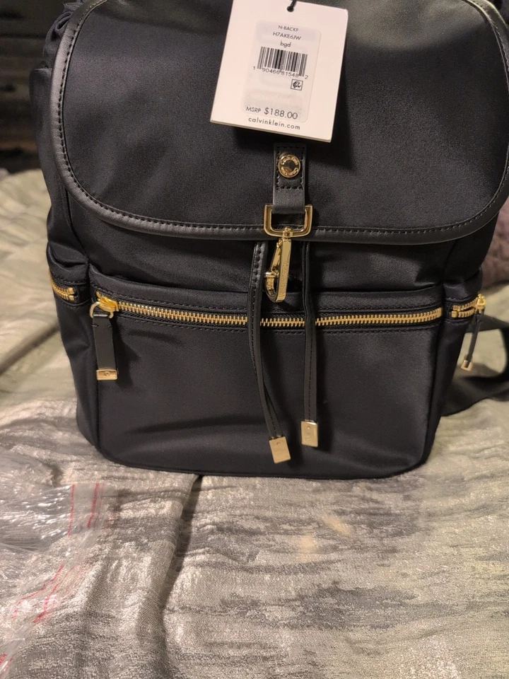 Calvin Klein Backpack H7AKE6JW Black Nylon New with Tags - Image 2 of 3