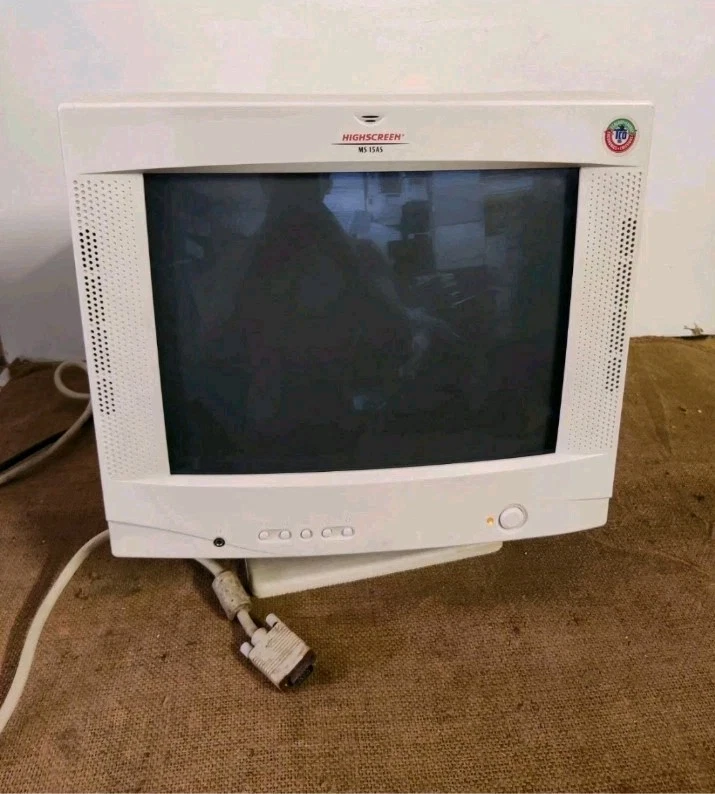 HIGHSCREEN Monitor CRT Computer Vintage Monitor a COLORI - VGA 15" X Ibm.. - Bild 2 von 4