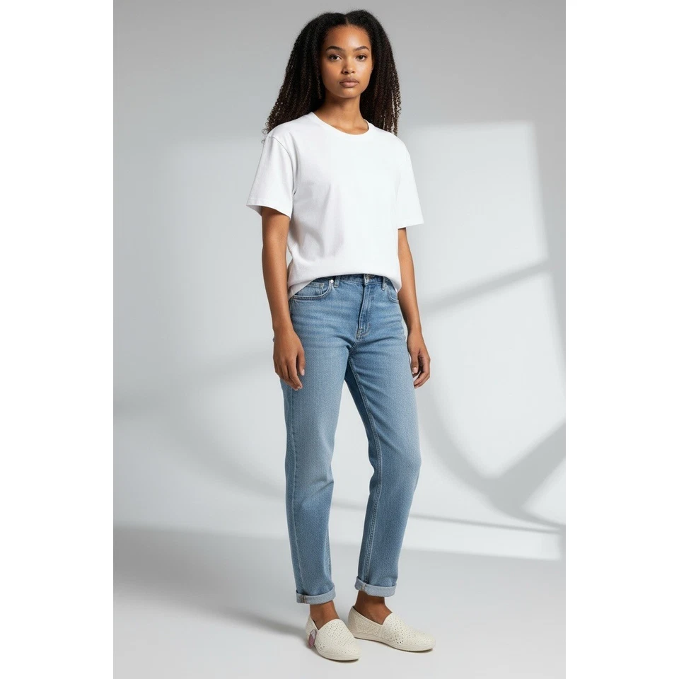 Clarks Cloudsteppers Breeze Emily Blanco Perforado Sin Cordones Planos Mujer Talla 11 Foto 2 de 4