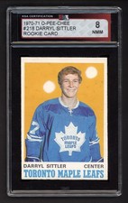 1970-71 OPC #218 DARRYL SITTLER ROOKIE CARD KSA 8 NEAR MINT-MINT