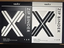 Vault X 9-Pocket Zip Binder Set - SV 10.5 (Black Bolt/White Flare)