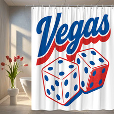 Vegas Dice Shower Curtain for Fun Home Decor