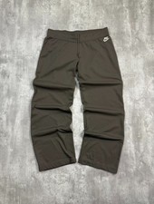 Vintage 2000s Womens Nike Embroidered Swoosh Logo Sweat Pants Size 35 Beige